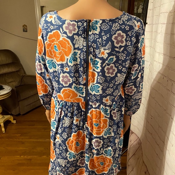 Old Navy floral and bird unique boho dress size medium - Picture 4 of 16